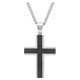 thumbnail image 1 of Collar Believe by Brilliance Cruz Acero Inoxidable Negro, 1 of 3