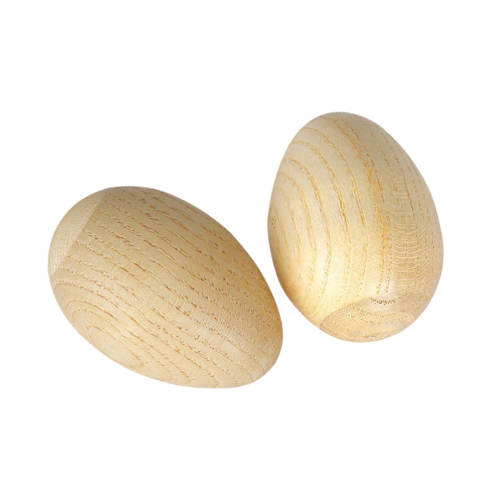 Bothyi - 2 Piezas De Madera Huevo Maracas Mano Agitadores Instrumento Para Adultos Niños Pequeños M