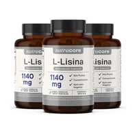 L-Lisina 1140Mg - Pack 3X120 Cápsulas Vegetales | Nutracore