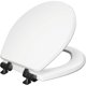 thumbnail image 1 of Asiento de Inodoro Mayfair Bennett Redondo Blanco con Cierre Lento y Bisagras Negras Mate, 1 of 8