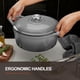 thumbnail image 2 of Horno holandés Overmont de hierro fundido esmaltado, 5,5 L, gris, 2 of 7