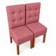 thumbnail image 2 of Pack 4 sillas de comedor, respaldo curvo, estilo capitoné, color palo rosa, 2 of 3