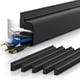 thumbnail image 1 of Cable Management Yecaye para debajo del escritorio, 6 x 40 cm, autoadhesivo, negro, 1 of 7