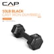thumbnail image 2 of Mancuerna CAP Barbell de hierro fundido hexagonal 4.5 kg / 10 lb negra, individual, 2 of 7
