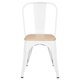 thumbnail image 4 of Pack 4 sillas de Metal Tolix asiento Madera para Comedor Bar LF5-01W - blanco, 4 of 7