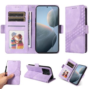 Carcasa Foxdock Xiaomi 14T Pro De Cuero Pu, Diseño Acolchado Clásico, Protección Contra Caídas Y Rayones