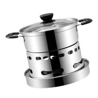 Magideal - Olla Caliente, Plato Individual Chino Para Frotar, Juego De Fondue De Chocolate Caliente, Olla Para Derretir, Olla Para Cocinar, Utensilios De Cocina 18 Cm