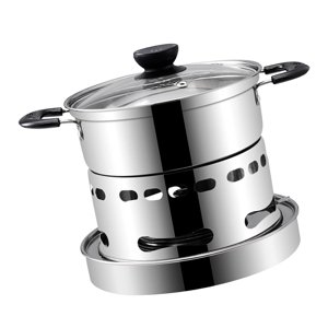 Magideal - Olla Caliente, Plato Individual Chino Para Frotar, Juego De Fondue De Chocolate Caliente, Olla Para Derretir, Olla Para Cocinar, Utensilios De Cocina 18 Cm