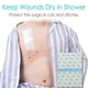 thumbnail image 5 of Funda de ducha para catéter de diálisis Hola Health, 20 x 20 cm, impermeable, 25 unidades, 5 of 9