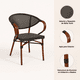 thumbnail image 5 of Pack de 4 Sillas Bistro Parisina  Textileno con reposabrazos - Café Oscuro, 5 of 7