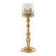 thumbnail image 3 of Elegante Candelero Dorado Pilar Candelabro Soporte Ceremonia Decoración 13x39 Cm, 3 of 5