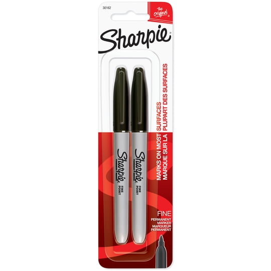 Marcadores Permanentes Sharpie®, Punta Fina, Negro