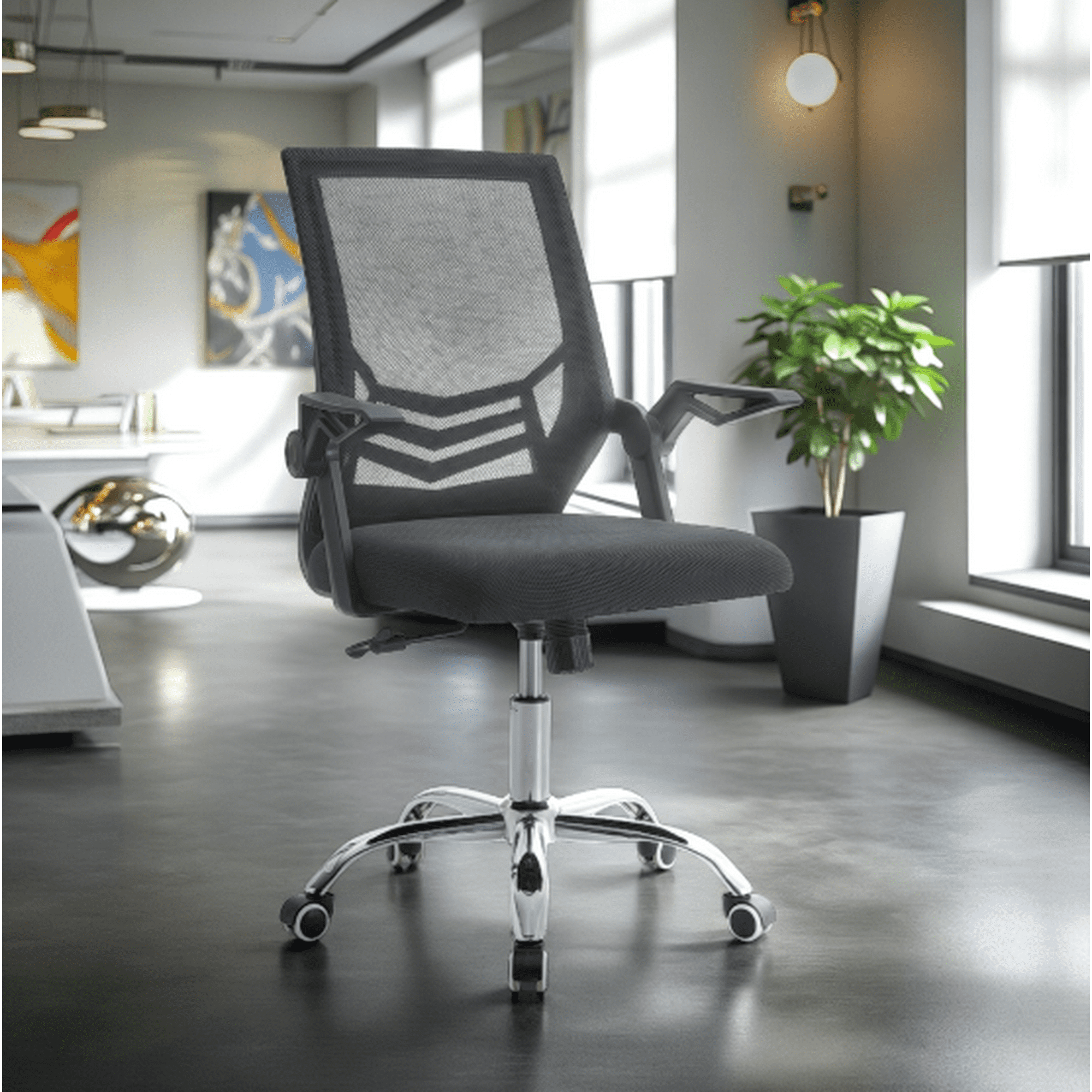 Arthome - Silla De Oficina Ejecutiva Liverpool Ergonomica Color Negro Bm-813