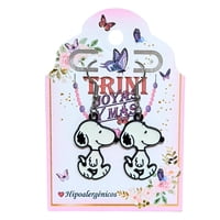 Trini Joyas Y Mas - Aros De Snoopy Caminando, Ganchos De Acero