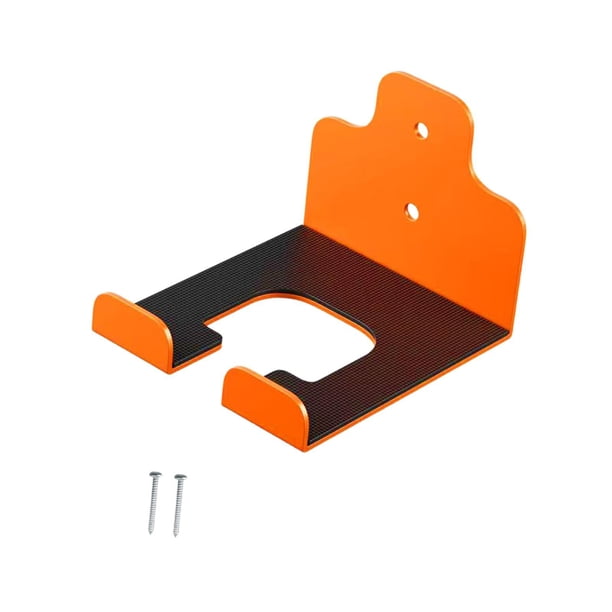 Organizador de Garaje con Soporte para Desbrozadoras, Fácil Instalación, Estable, para Herramientas de Jardín, Soporte para Desbrozadora, Montaje en P Naranja