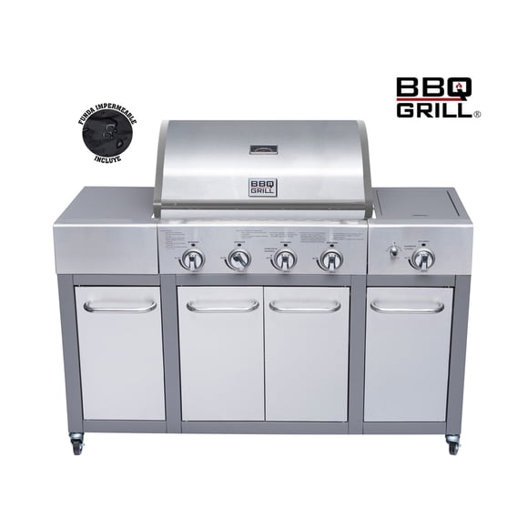 Parrilla Gas Buffalo Inox 4+1 Q + Funda de Regalo