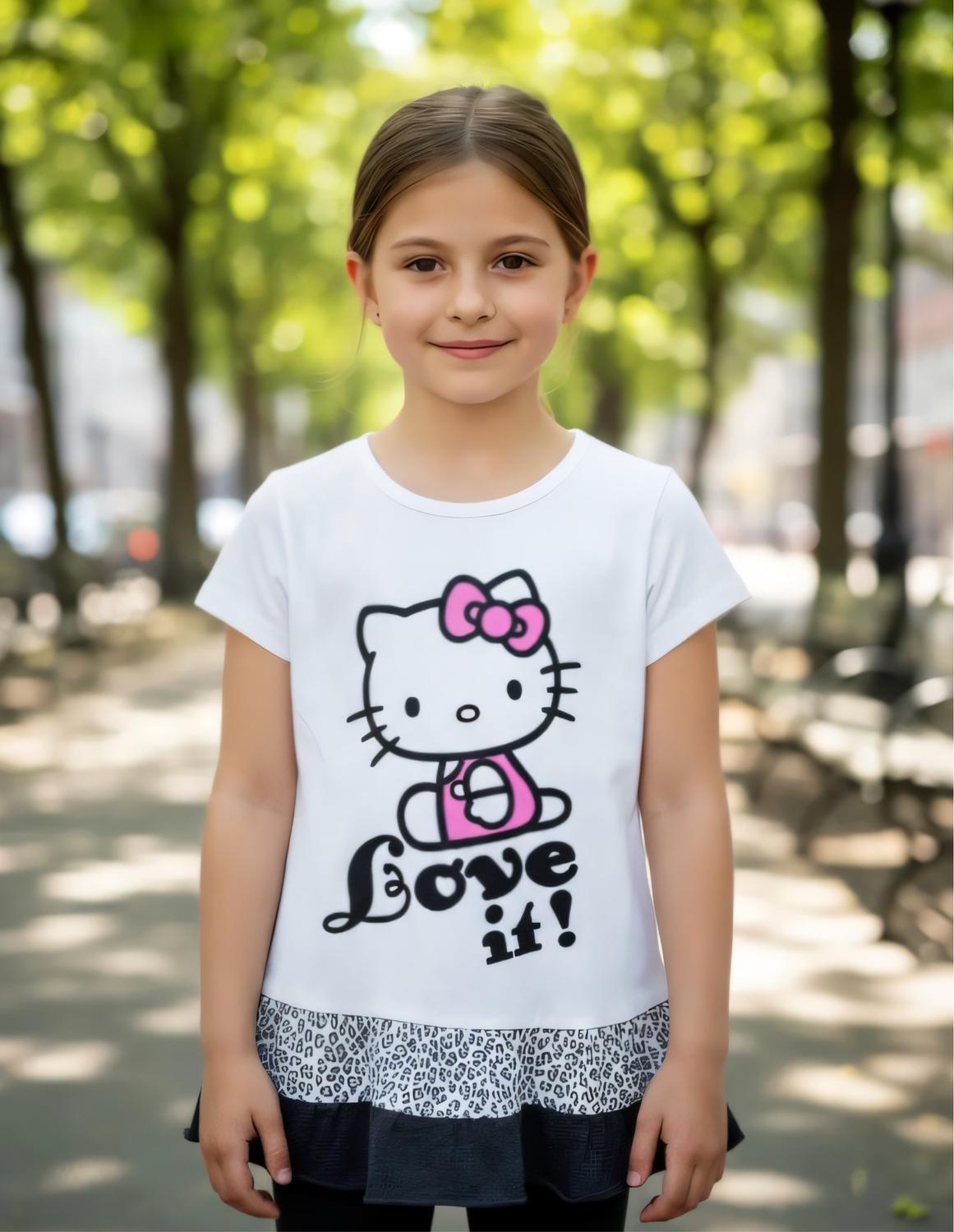Polera Niña Hello Kitty Beige 10