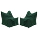 thumbnail image 1 of Set Poufs Potter 2 Cuerpos Felpa Verde Botella, 1 of 6