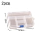 thumbnail image 2 of Caja de almacenamiento de plástico transparente de 5 celdas con botón deslizante, caja para guardar joyas, artículos de papelería, 2 of 5