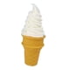 thumbnail image 2 of Modelo De Comida De Cono De Helado Falso Para Exhibir Postres, Accesorios Para Fotos, Decoración De Escritorio, Blanco, 2 of 5