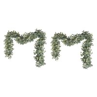 Bothyi - 2 Guirnaldas De Eucalipto Artificiales Rústicas Para La Pared De Fondo De La Boda De La Cocina