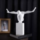 thumbnail image 5 of Adorno Escultura Atleta En Equilibrio Minimalista Blanco, 5 of 6