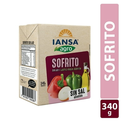 Sofrito Sin Ajo Listo 340 G Iansa Agro