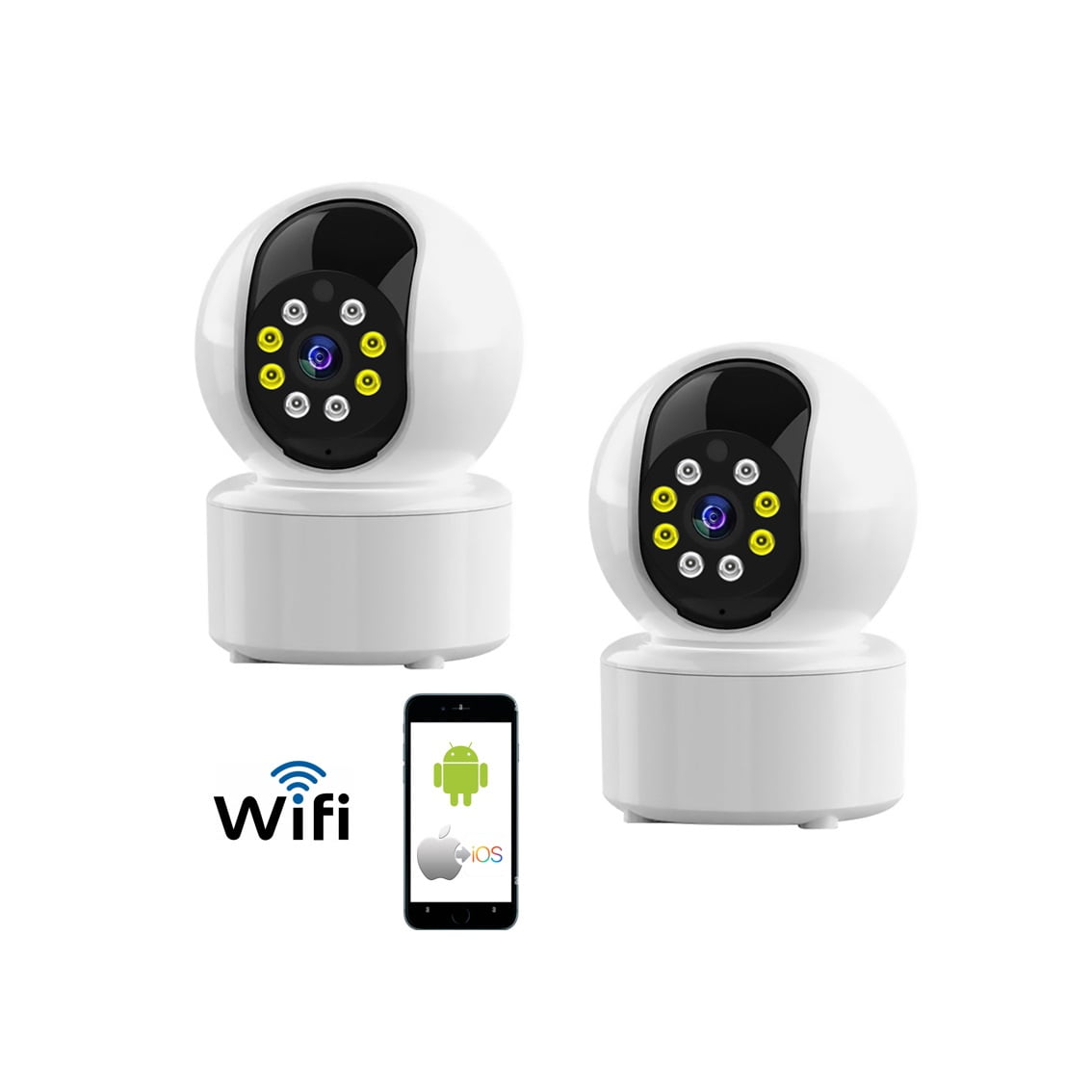 Vipa - Pack 2 Cámaras Seguridad Interior Ip Wifi R55