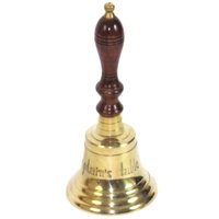 Bell Iotc Captain'S Brass Con Mango De Madera Grabado De 12 Cm