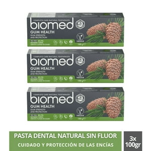 Splat - Pack 3 Pasta Dental Sin Fluor Biomed Gum Health Encías 100G