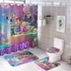 thumbnail image 1 of Película Earthbound-theme 4-Piece Shower Curtain Set with Rugs, Waterproof Bathroom Decor Set Includes Bath Mat, U-Shaped Rug, Toilet Lid Cover and Curtain with Hooks, 1 of 6
