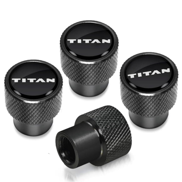Juego de 4 tapas de válvula de neumático YHKEJI con emblema Titan
