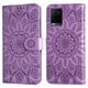 thumbnail image 2 of Funda tipo cartera FOXDOCK para Vivo Y21s , diseño girasol en relieve, cuero PU, cierre magnético, soporte y tarjetero, 2 of 5