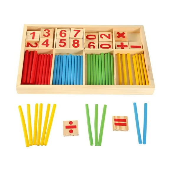 Palitos Contadores De Madera - Juego Matemático Educativo