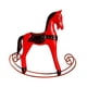 thumbnail image 1 of Mini caballo mecedora de madera para ni?os escritorio adorno rojo, 1 of 5