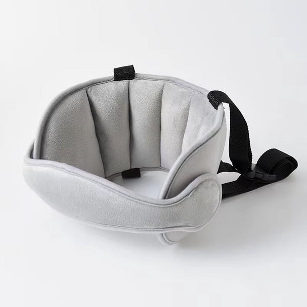 Comfortable Head & Neck Pillow Support Solution - Perfect for Front Seat & High Back Pusher Baby & Kids Travel - Grey Pink Blue