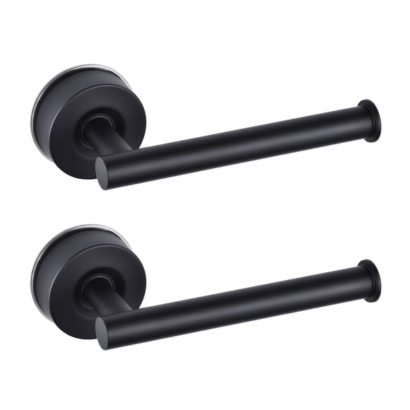 Portapapel higiénico JOMOLA negro de acero inoxidable, paquete de 2