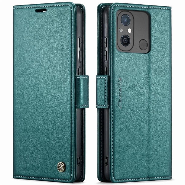 CaseMe tipo cartera Xiaomi Redmi 11A con cierre magnético, RFID, tarjetero, soporte, carga inalámbrica