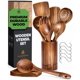 thumbnail image 1 of Juego de utensilios Woodenhouse de madera de teca de calidad duradera, 8 piezas, 1 of 8