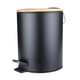 thumbnail image 5 of Cubo De Basura De Madera Con Escalón Abatible Cubo De Revestimiento Extraíble Para Dormitorio Oficina Cocina 5L Negro, 5 of 5