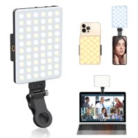 Luz Para Selfies Olrpt Con Clip Frontal Y Trasero, 60 Led 5000 Mah