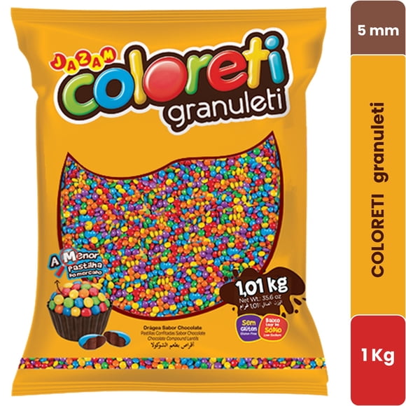 Bolsa Coloreti Granuleti Jazam Chocolate 1 Kg, Kilo. Chubi