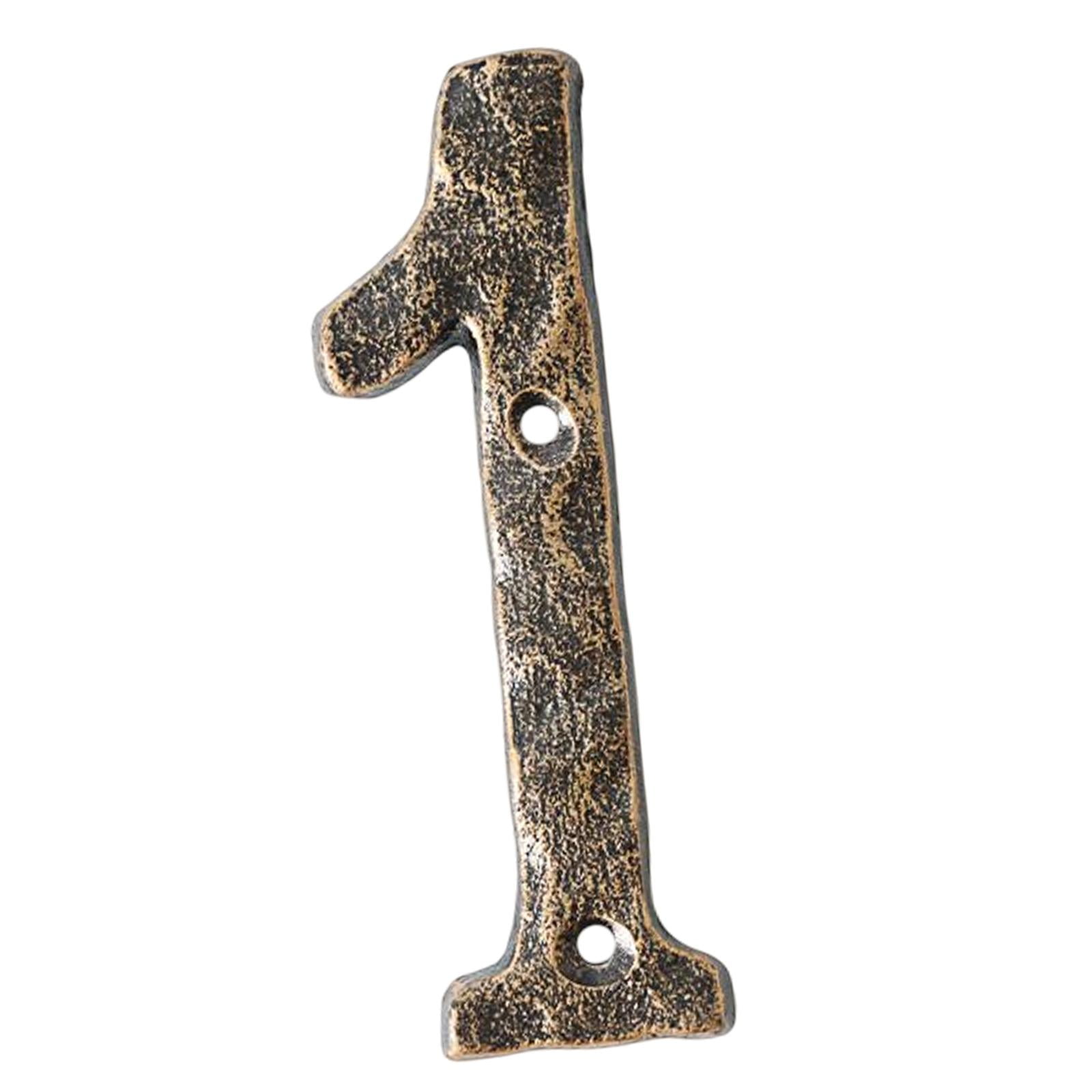 Magideal - Número De Casa, Señal De Dirección Exterior, Número De Dígito De Metal, Número De Dirección De Casa Para Puerta De Casa, Placa De Señal De Jardín, Señ , 1 B-1