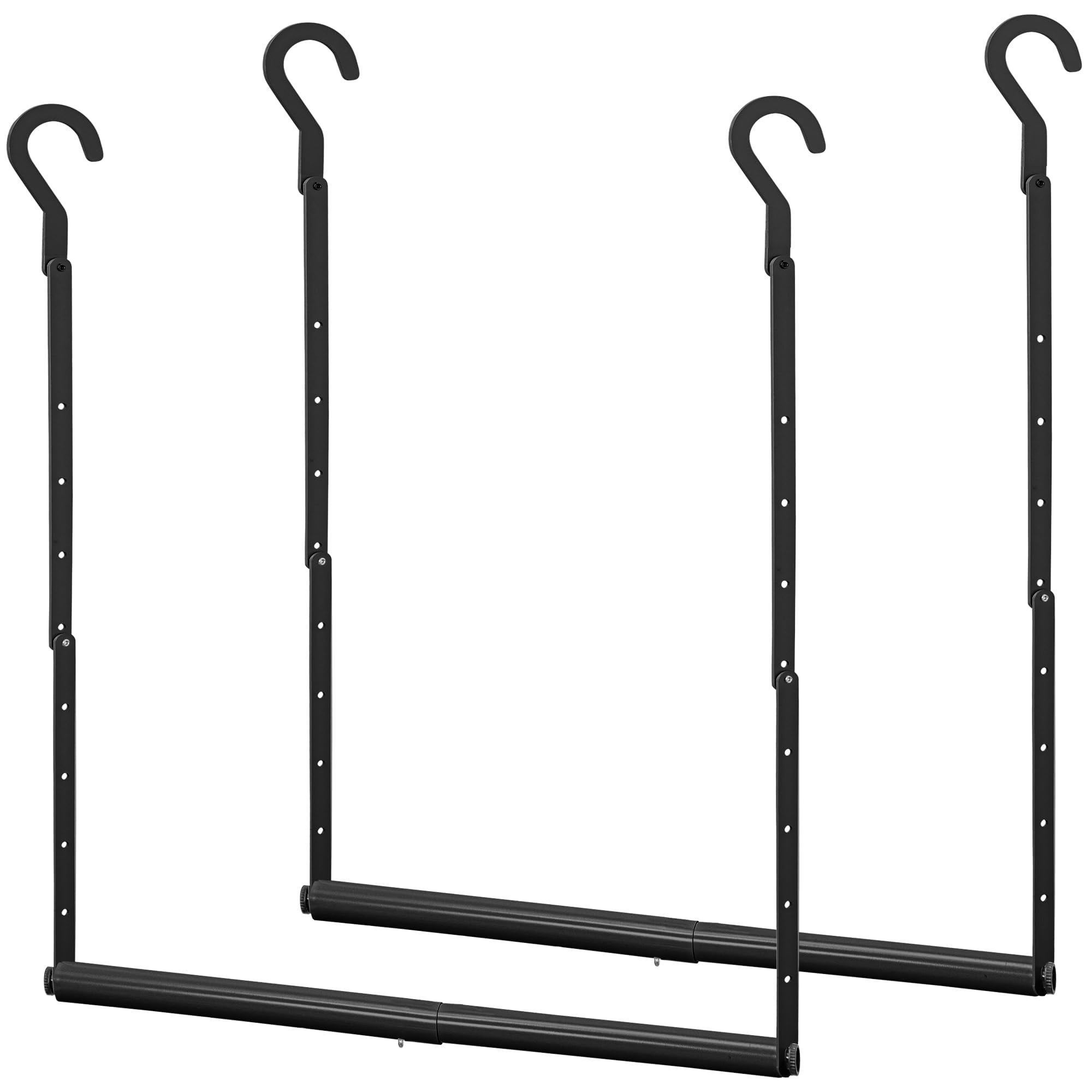 Extensor De Ropa Para Colgar Ropa, Storage Maniac, 2 Unidades, Color Negro