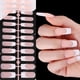 thumbnail image 4 of 24 uñas postizas estilo francés, largas, rosas y blancas, para mujeres y niñas., 4 of 6
