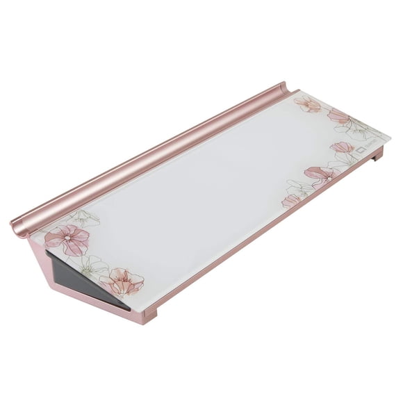 Pizarra Blanca Quartet 46 cm con Diseño Floral y Almacenamiento