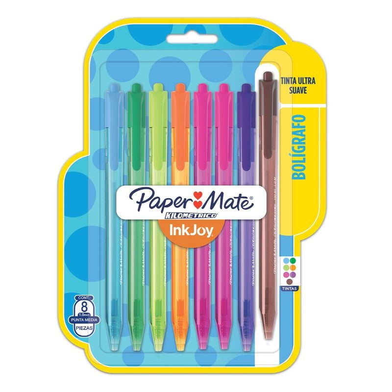 Boligrafo Inkjoy 8 Colores Paper Mate