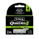 thumbnail image 1 of Repuesto Máquina De Afeitar Quattro Piel Sensible, 2 Un, 1 of 2