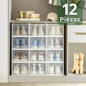 Line - Zapatera Plegable Organizador Apilable 6 Niveles Blanco