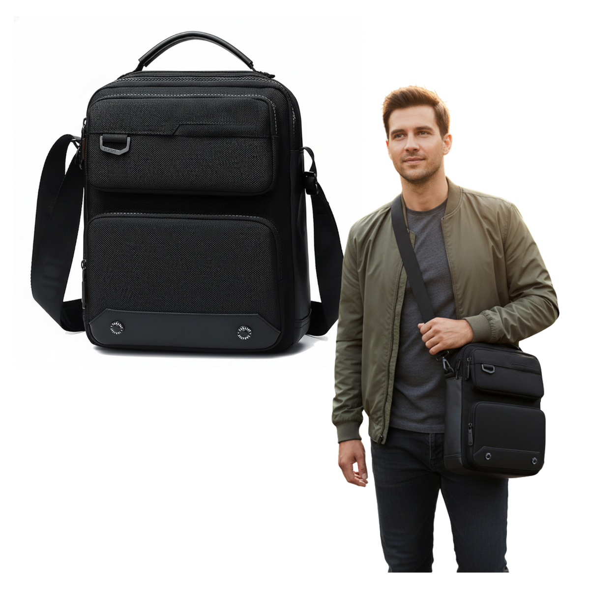 Genérico - Bolso De Hombro Oxford Para Hombres Mochila De Moda Bolso Cruzado Casual
